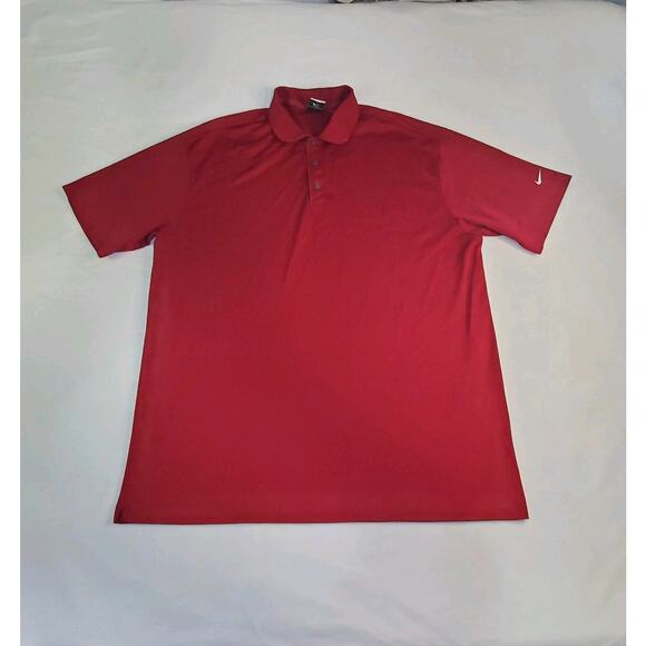 Nike Golf Size XXL Mens Polo Shirt Dri Fit Burgundy Casual Ca12 - Picture 1 of 6